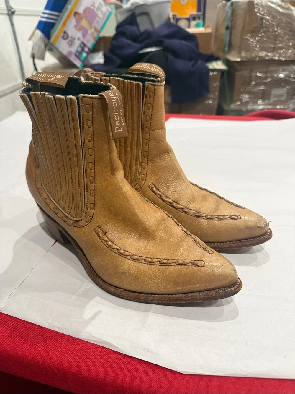 Tan Leather Chukka Boots for Men